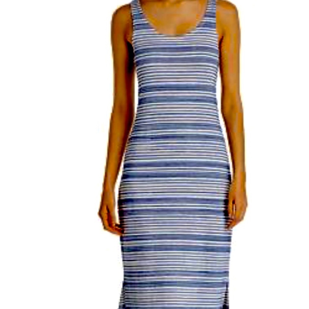 Lysse Mulholland Blue Striped  Dress - Picture 3 of 9